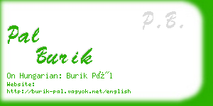 pal burik business card